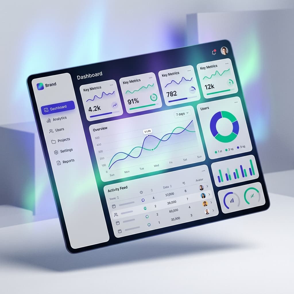 Online POS 3D Premium Dashboard with high-end analytics and multi-channel status